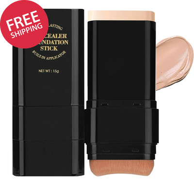 Foundation Stick,2 in 1 Dual-Ended Long-Lasting & Waterproof Concealer Korean Fo