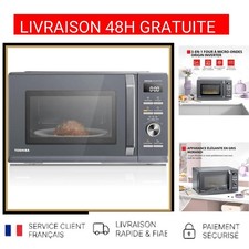 Toshiba Micro-ondes Combiné Four Grill Inverter 25L 900W Gris Morandi Cuisine