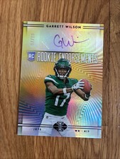 2022 Panini Illusions Purple Rookie Endorsements Garrett Wilson Jets Auto # /10