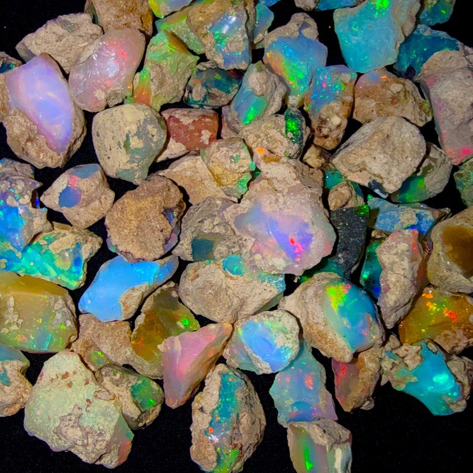 Opal Rough Lot 20 Pieces AAA cut grade rough Natural Ethiopian Welo Dry ...