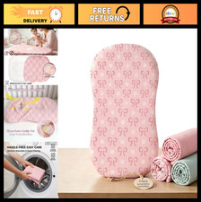 3 Pack Muslin Baby Lounger Covers - Soft, Breathable, Pink Bow Design