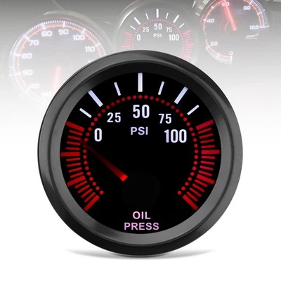 2" 52mm Universal Car Oil Press Pressure Gauge Meter 0 - 100 PSI with Sensor - Image 1 of 4