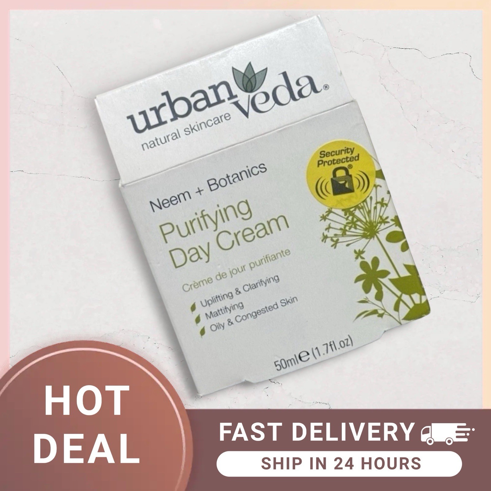 Urban Veda Purifying Day Cream Neem + Botanics 50ml: Day treatment For Oily Skin