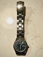 Vintage Men's SEIKO Silver Tone Watch 37mm Watch-CIRCA 1990-Model # 7N43-9070 A4