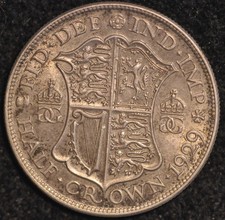 Halfcrown 1929 George V EF .500 silver (T95)