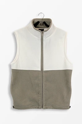 Gilet polaire Burberry Golf - bicolore blanc/kaki - taille S (convient à M) - Photo 1/4