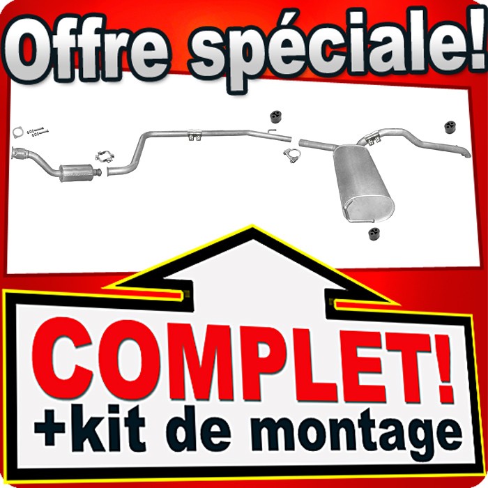 Échappement pour Nissan Primastar 1.9 dCi silencieux court 2002-2006