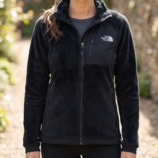 The North Face Polartec Thermal Pro Fleece Full Zip Jacket Black Womens M A6FP