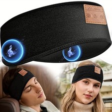 Black Bluetooth Wireless Headband - Ultra-Thin Comfortable Lightweight Foldable