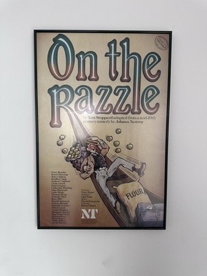 Vintage gerahmt auf dem Razzle Werbung 1981 The National Theatre Richard Bird.