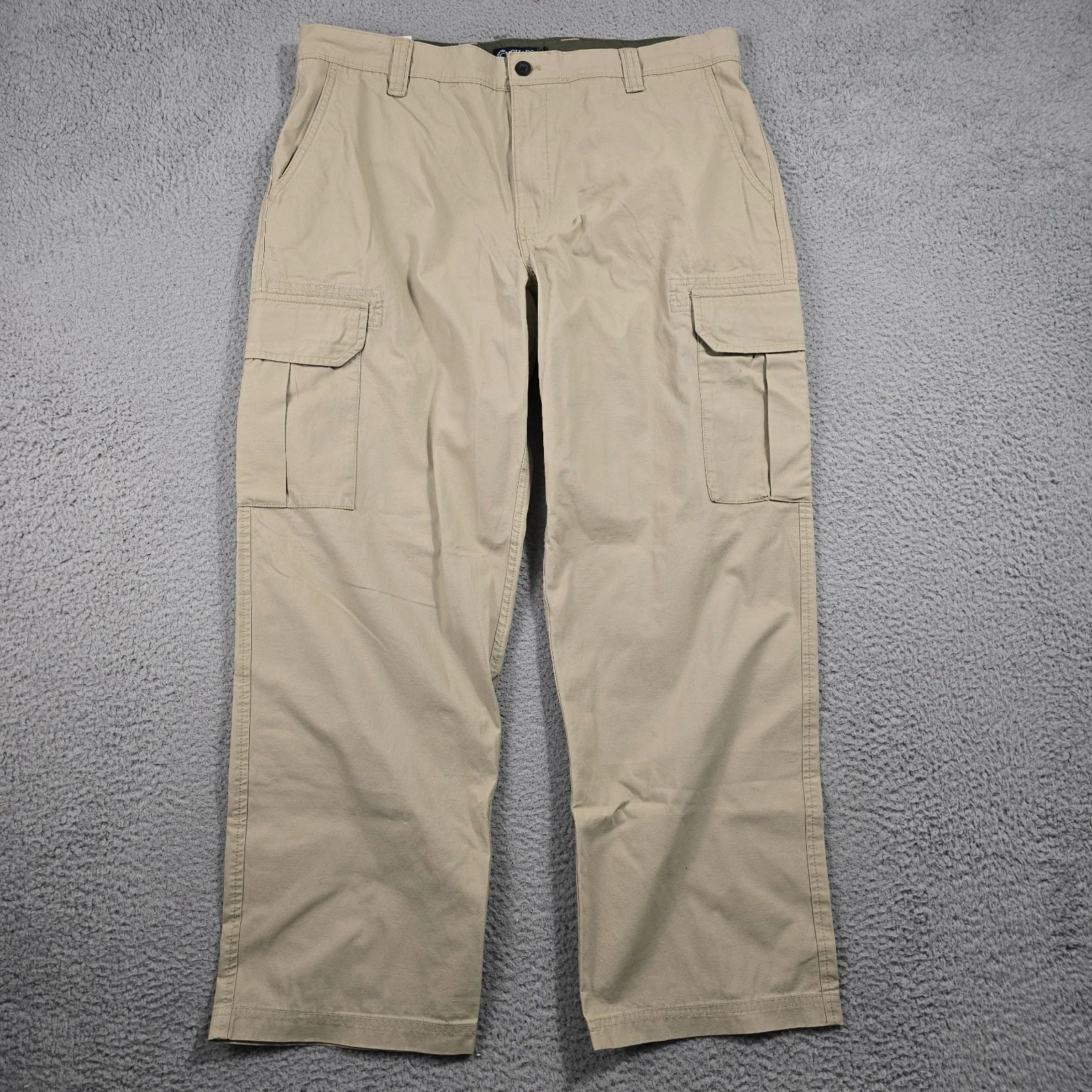 Chaps Cargo Pants Mens 38x30 Beige Khaki Utility Outdoor Workwear Baggy Logo NWT