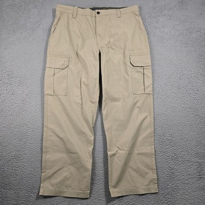 Chaps Cargo Pants Mens 38x30 Beige Khaki Utility Outdoor Workwear Baggy Logo NWT