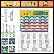 250V Fast Slow Blow Ceramic Fuse Assortment Kit - 21 Values 5x20mm  6x30mm, 1A-