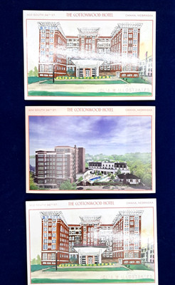 Omaha NE Cottonwood Room Hotel Blackstone Interior Cocktail Lounge postcard JQ5