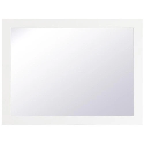 Elegant Decor Aqua 32" x 24" Wood Frame Bathroom Mirror in White - Picture 4 of 10