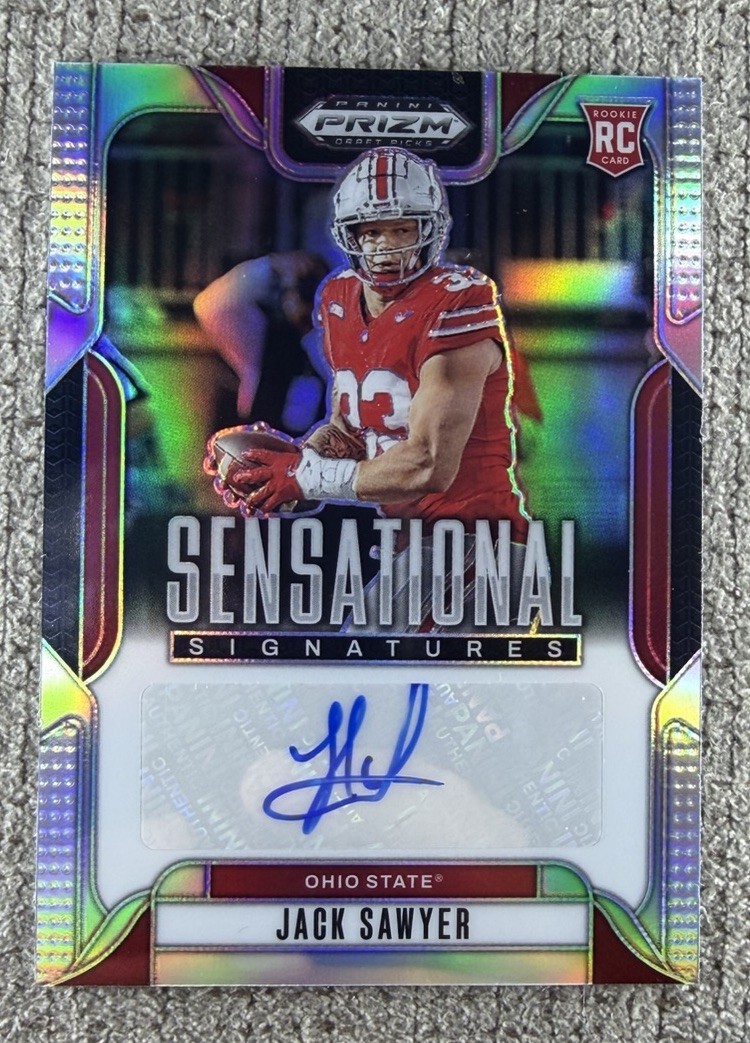 2025 Panini Prizm Draft Picks Sensational Signatures Silver Jack Sawyer #SS-JKS