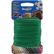 Needloft Novelty Craft Cord 20yd Metallic Green