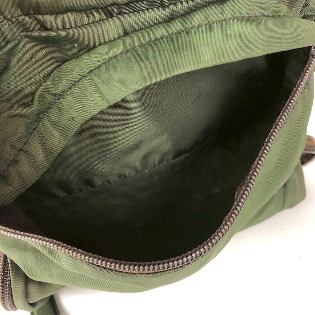 PRADA Backpack Nylon Green 3 Compartment Multi Storage Vintage V131 Model Men s thumbnail 6