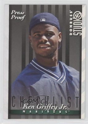 1997 Donruss Studio Silver Press Proof /1500 Ken Griffey Jr #163 HOF 1u6