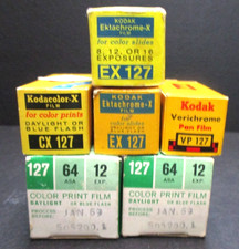 Kodak 127 films 6 rolls expired VP127 CX127 EX127, Sears Italian color in boxes