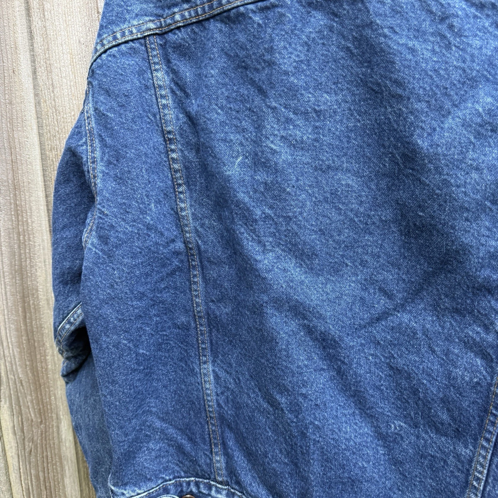 vintage 80s levis 70417 0814 buffalo plaid lined denim trucker jacket large image 7