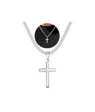 Avotto 316L Stainless Steel Cross Necklace Jewelry Gifts for Men Boys, Silver...