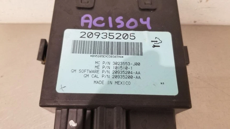 14 凯迪拉克 ESCALADE ESV 电源升降机控制模块 20935205 — 第 3/4 张图片