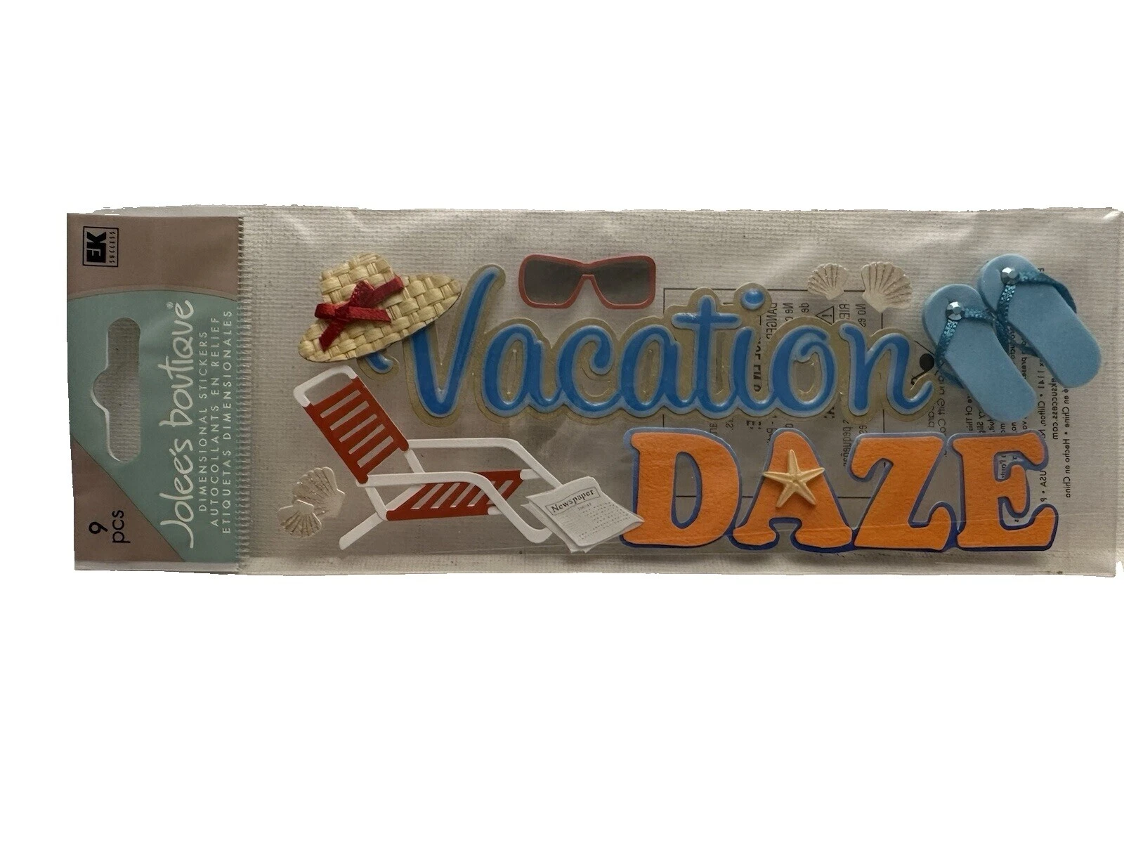 Vacaciones Jolee's Boutique & Travel dimensional Pegatinas para colecciones de Recortes