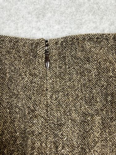 Elie Tahari Skirt Size W 10 Brown Tweed A-Line Wool Casual Office Siren Flared - Picture 9 of 10