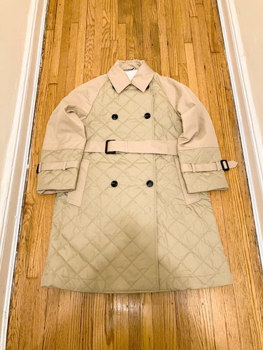 WEEKEND BY MAX MARA Ragione Quilted Coat In Beige US4 $1225 NEW - Picture 5 of 7