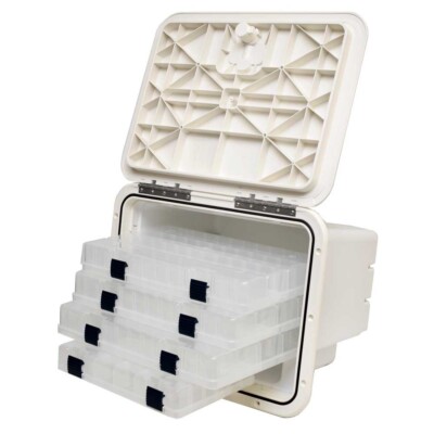 IPS Boat Tackle Storage Box 530-203 17 x 13 Inch Artic White
