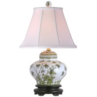 Oriental Furniture Porcelain Palm Tree Jar 15 Table Lamp on sale Oriental Furniture Porcelain Palm Tree Jar 15 Table Lamp on sale
