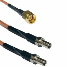 SMA Male to Y type 2X TS-9 Male Splitter Combiner cable pigtail RG316 USA Assmb