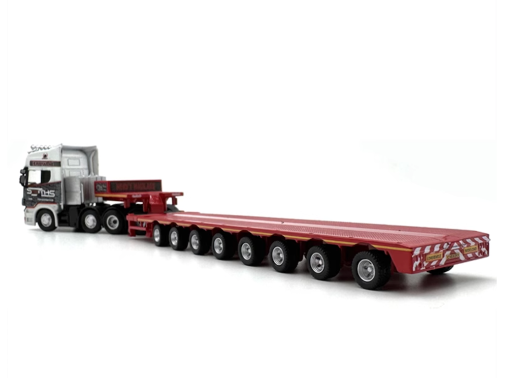 1:76 Scania Multi-axle Low Load Trailer Truck Model Diecast