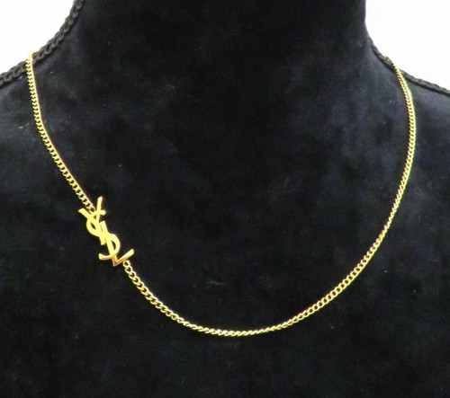 Collier YSL promotionnel fantaisie en acier inoxydable doré - Bild 1 von 12