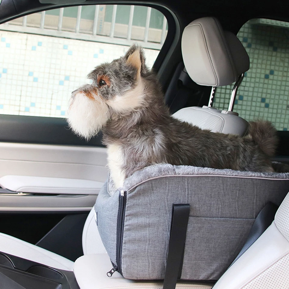 Asiento de coche para perros pequeños asiento elevador para perros seguridad para perros Foto 4 de 4
