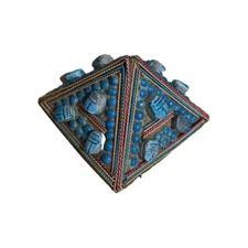 Aquamarine Gold Plated Pyramid