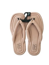 No Boundaries Womens Puffy Flip Flops Foam Padded Sandal Pink Sz 7