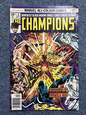 MARVEL COMICS THE CHAMPIONS # 8 GHOST RIDER BLACK WIDOW ICEMAN ANGEL HERCULES