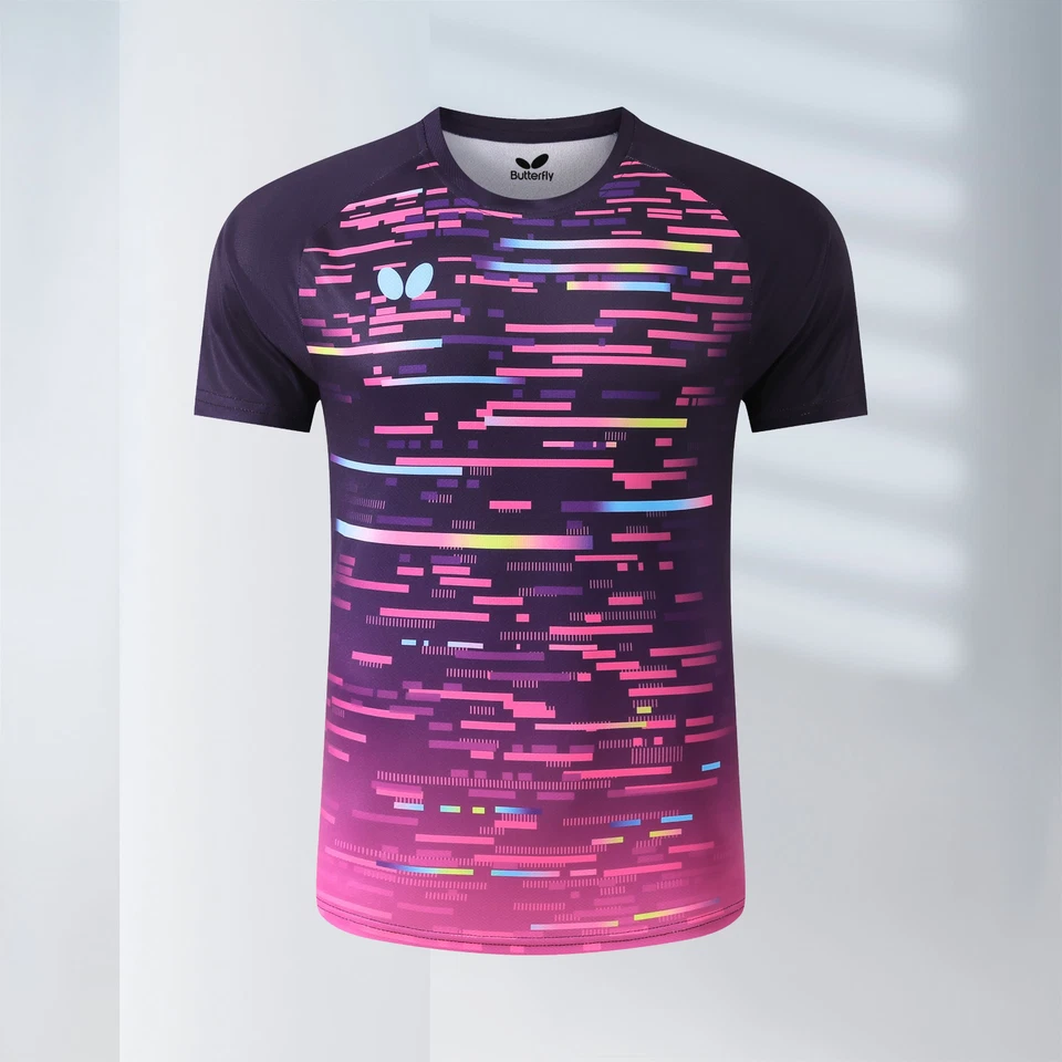 2025 Nuevo yy Para hombres Prendas para el torso Deportivas Ropa de Bádminton Tenis de Mesa Mariposa Camisetas Foto 3 de 4