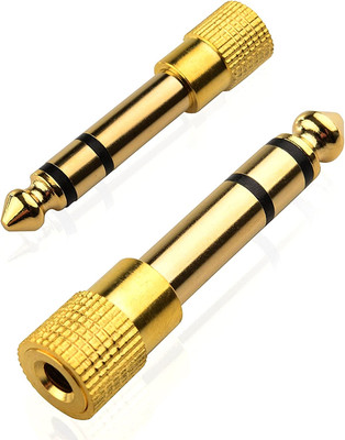6.35Mm Plug to 3.5Mm Socket (Pack of 2) 1/4 to 1/8 Inch Stereo Audio Jack Adapte