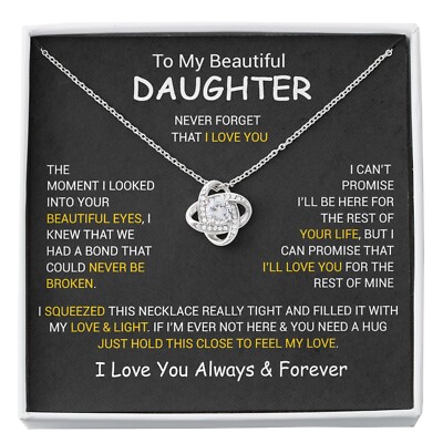 To My Daughter Necklace, Daughter Father Necklace, Daughter Gift From Dad, Mom