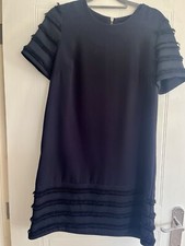 Next Ladies Work Smart Navy Blue Dress - Size 12