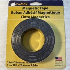 ProMAG Magnetic Tape 1" x 10' Roll Item #12345 Made In USA Label Toolbox Cabinet