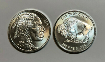 1 oz .999 Fine Silver Buffalo Nickel Design Round,with Radial