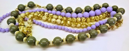 Costume Jewelry-Fashion Beaded NECKLACES-Faux Pearl-Round Beads/Stones-2 Pounds! - Picture 2 of 5