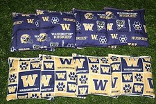 Cornhole Bean Bags Set of 8 ACA Regulation Bags WASHINGTON HUSKIES