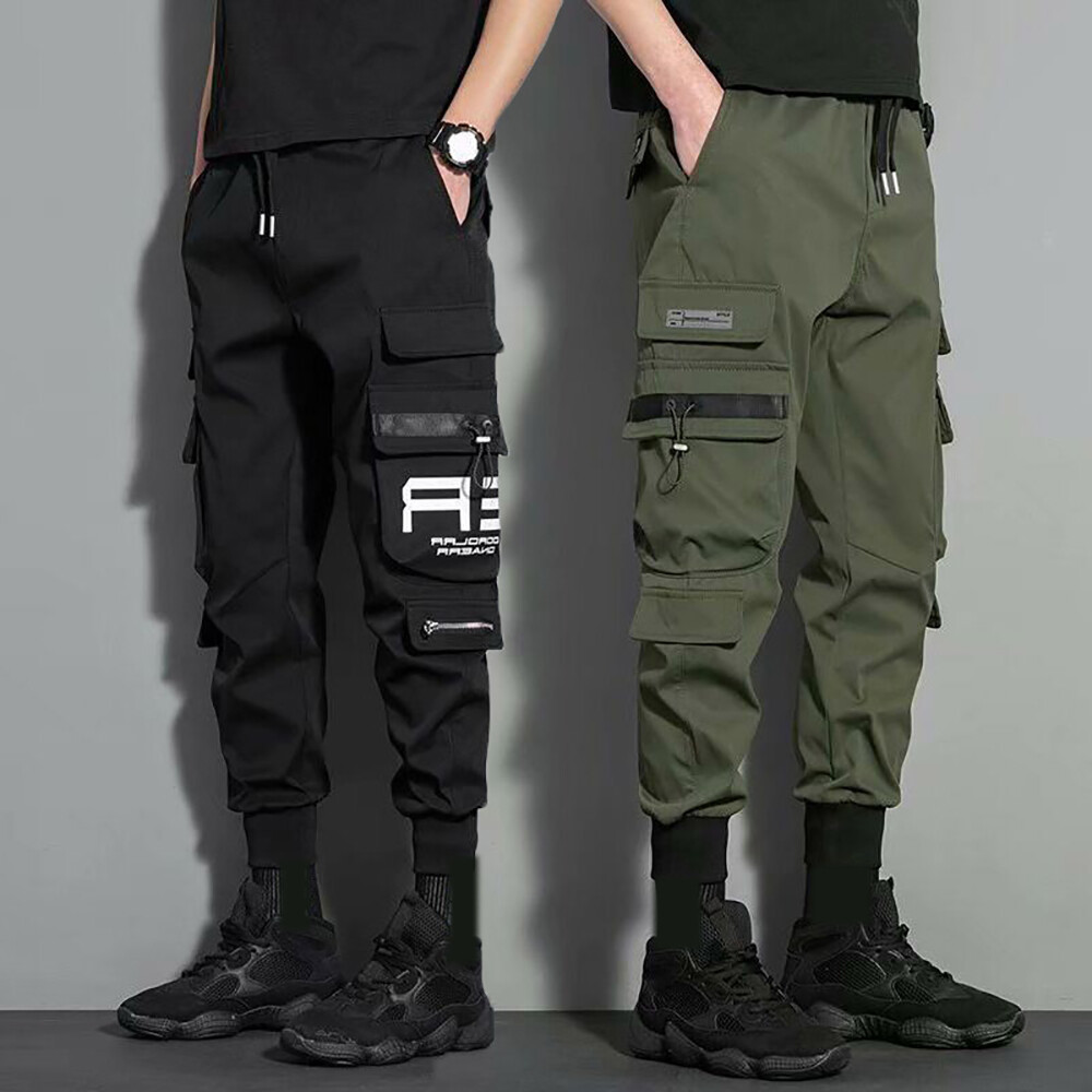 Techwear Cargo Joggers for Men with Casual Pockets
