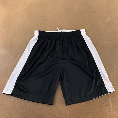 Badger Sport Ladies Size Medium Black White Stripe Reversible Ahletic Shorts New