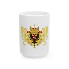 Ornamented Coat of Arms of Maximilian II, Holy Roman Emperor - White Coffee Mug